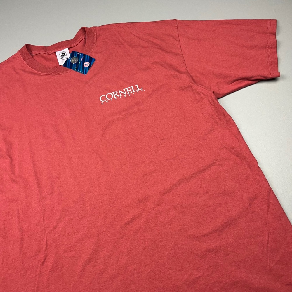 VTG Authentic Pigment T-Shirt Mens XL Red Cornell University Garment Dyed NWT